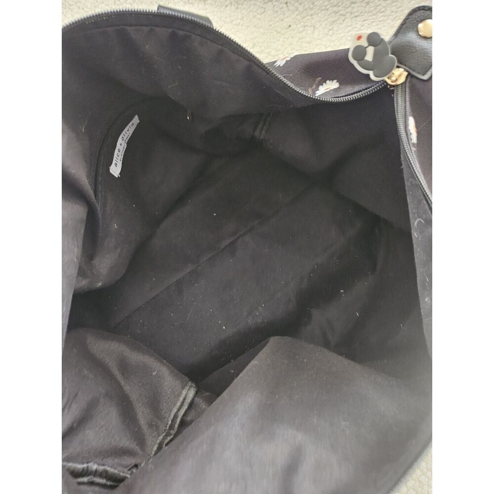 Alice+Olivia Black‎ Duffle Bag Daisy Print - Picture 9 of 12